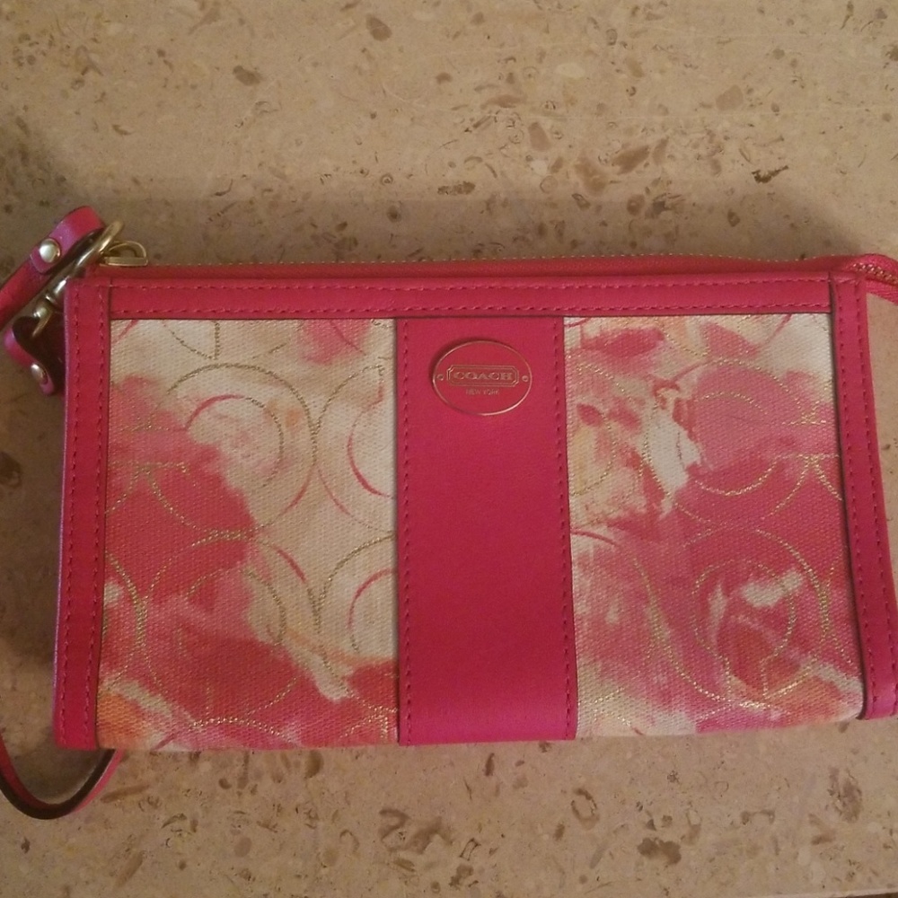 Hot pink Coach wallet